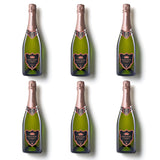 A Case of Hattingley Valley Prestige Cuvée Kings Rosé showing six bottles