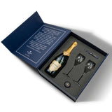 Hattingley Valley Luxury Gift Set with a bottle, two glasses and a stopper