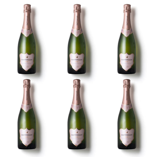 A Case of Six Hattingley Valley Sparkling Rosé; image showing six bottles