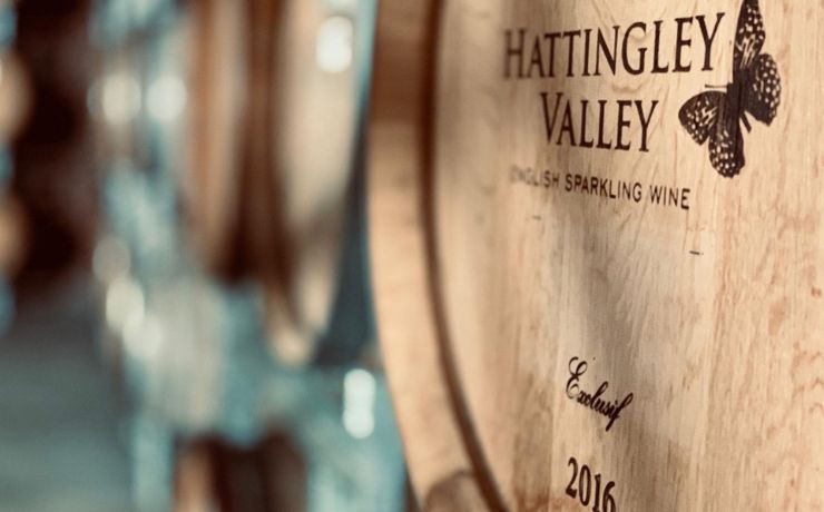 Hattingley Valley oak barrel, in the Hattingley Valley Winery, in the winery, oaked wines 