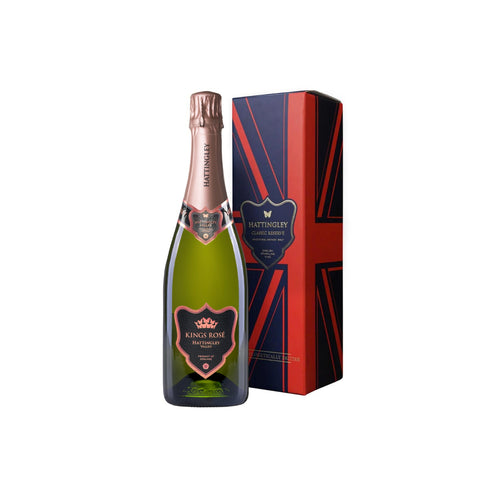 Hattingley Valley super premium English Sparkling Wine, Limited Edition Kings Rosé, Bottle and Gift box set,