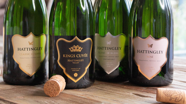 A Selection of Hattingley Valley English Sparkling Wine, Classic Reserve, Kings Cuvée, Blanc de Blancs, Rosé Sparkling
