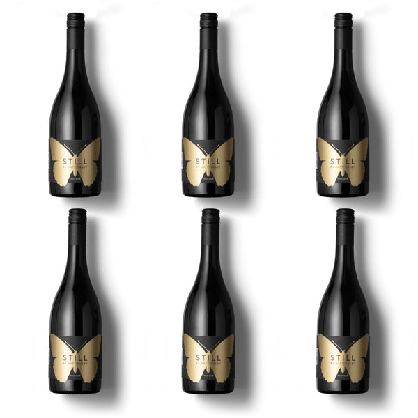 A Case of Six Hattingley Valley STILL Pinot Noir; image showing  six individual bottles