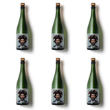 An image showing a case of six bottles of Hattingley Valley, The English Gent sparkling wine all at a vertical angle