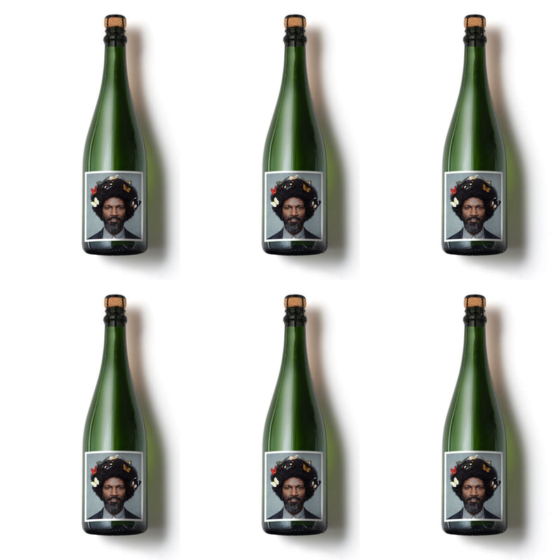 An image showing a case of six bottles of Hattingley Valley, The English Gent sparkling wine all at a vertical angle