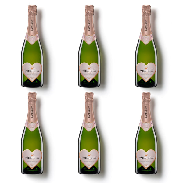 Six bottles of Limited edition Hattingley Valley rosé 2020 