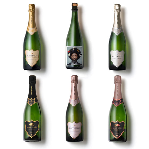 An image showing six bottles of hattingley valley sparkling wine