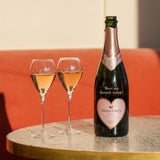 Personalised gifts for valentines day, engraved champagne bottle. engraved gifts, Valentine's Gifting 